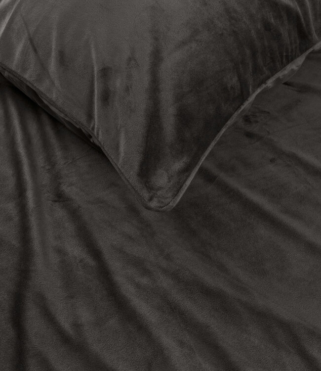 Fluwelen bies taupe 200 x 220