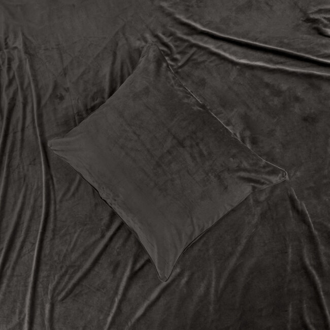 Fluwelen bies taupe 200 x 220