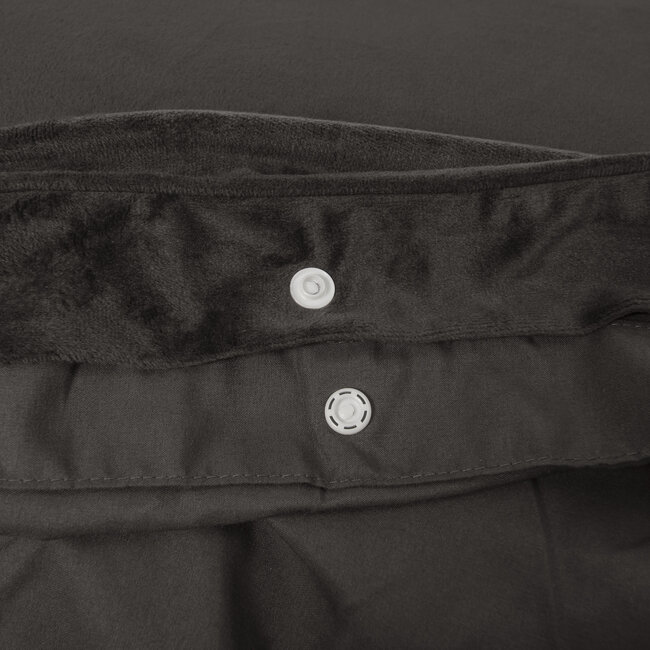 Fluwelen bies taupe 200 x 220