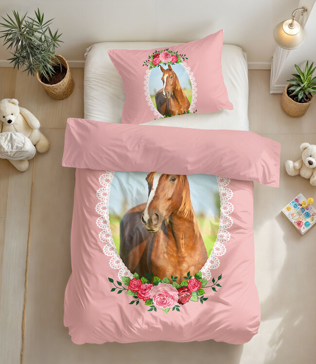 Schattig Paard Roze 140 x 200/220