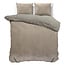 Sleeptime Velvet plain taupe/grey 240 × 200/220 - Duvet Cover