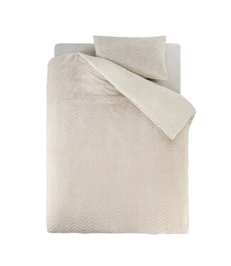 Sleeptime Chevron Teddy crème 140 x 200/220