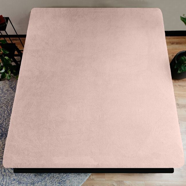 Teddy hoeslaken Roze 180 x 200