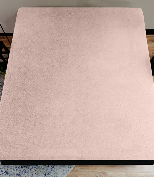 Teddy hoeslaken Roze 180 x 200