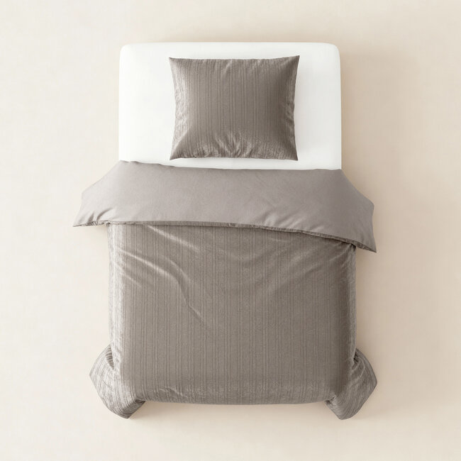 Linnick Velvet Duvet Cover Taupe/Gray 140 × 200/220