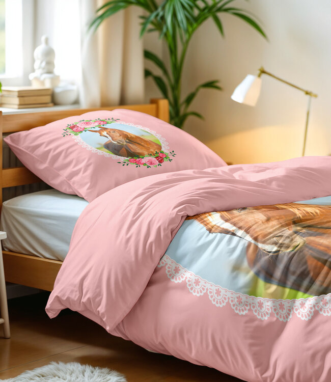 Schattig Paard Roze 140 x 200/220