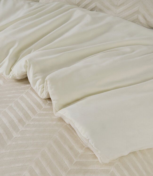 Chevron Teddy crème 140 x 200/220