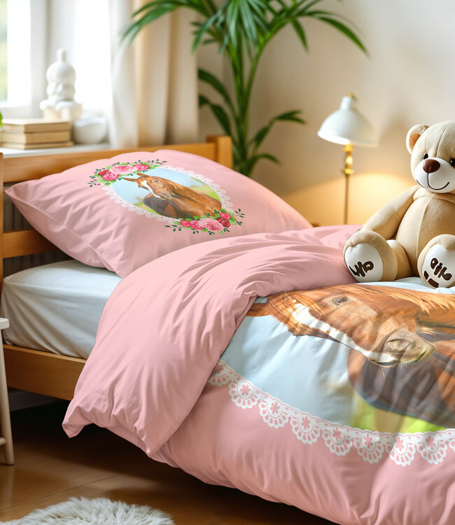 Schattig Paard Roze 140 x 200/220