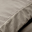 Fluweel effen taupe/grijs 240 x 200/220