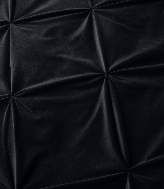 Fluwelen pintuck zwart 240 x 200/220