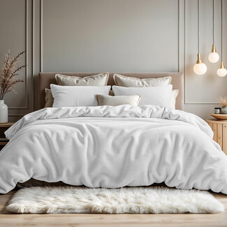 Sleeptime Teddy-katoen wit 240 x 200/220