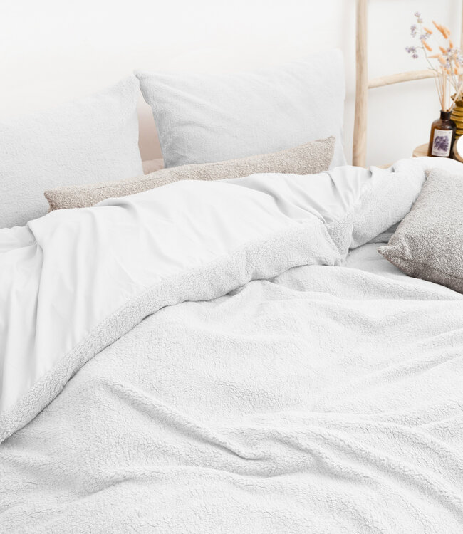 Teddy-katoen wit 240 x 200/220