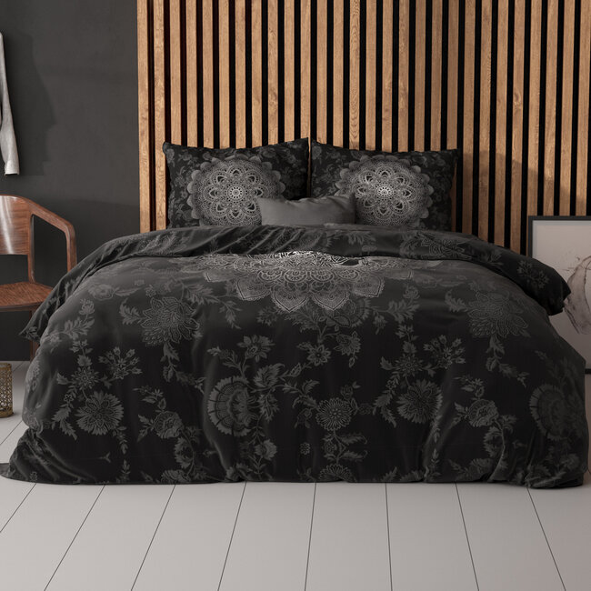 Sleeptime Katinka Anthrazit 240 × 200/220 - Bettbezug