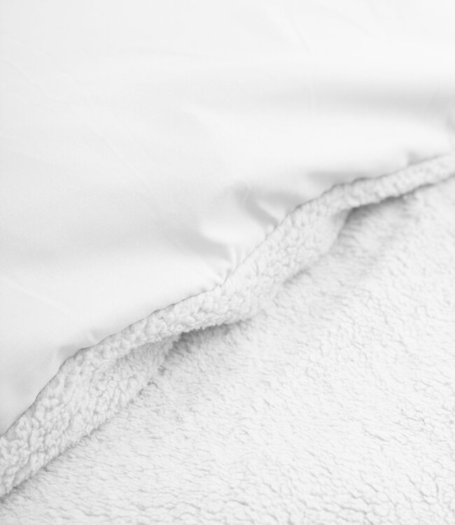 Teddy-katoen wit 240 x 200/220