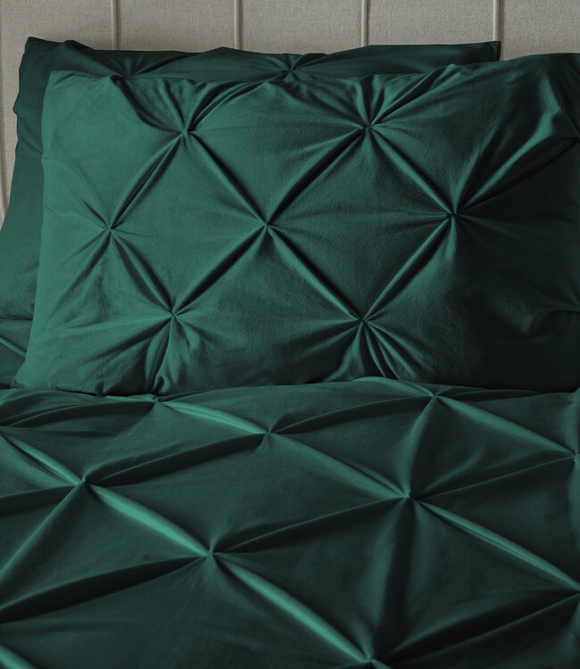 Fluweel Pintuck Groen 240 x 200/220