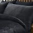 Sleeptime Glamour-Flanell-Dekofolie schwarz 240 × 200/220 - Bettbezug