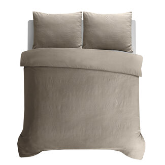 Sleeptime Bladeren 3D taupe/grijs 240 x 200/220