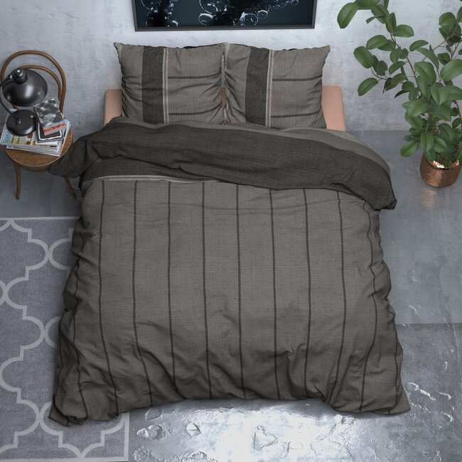 Flanellen Kees taupe 240 x 220