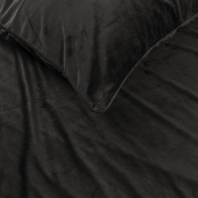 Sleeptime Velvet trim black 240 × 220 - Duvet Cover