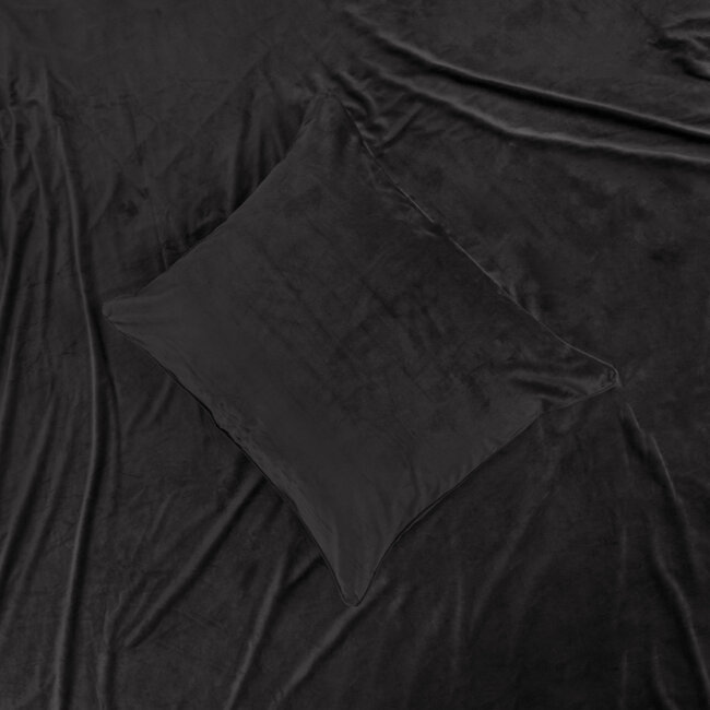 Sleeptime Velvet trim black 240 × 220 - Duvet Cover