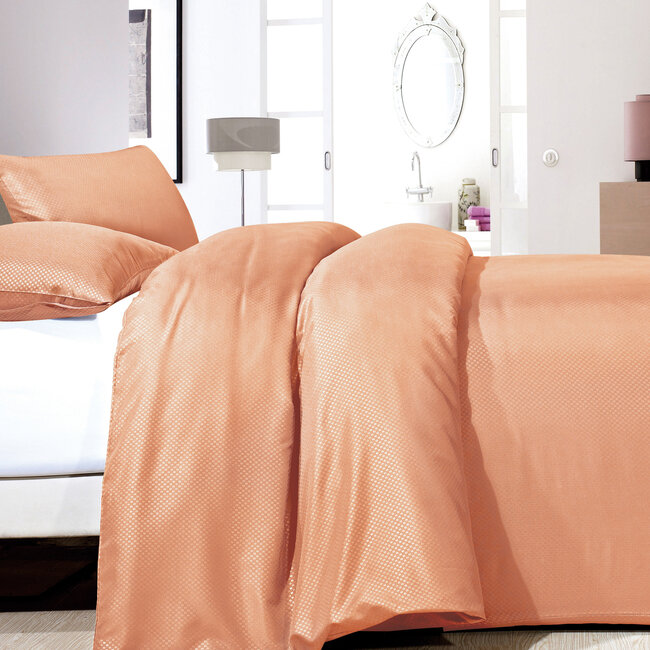 Zensation Satin Point Pastellorange 240 × 220 - Bettbezug