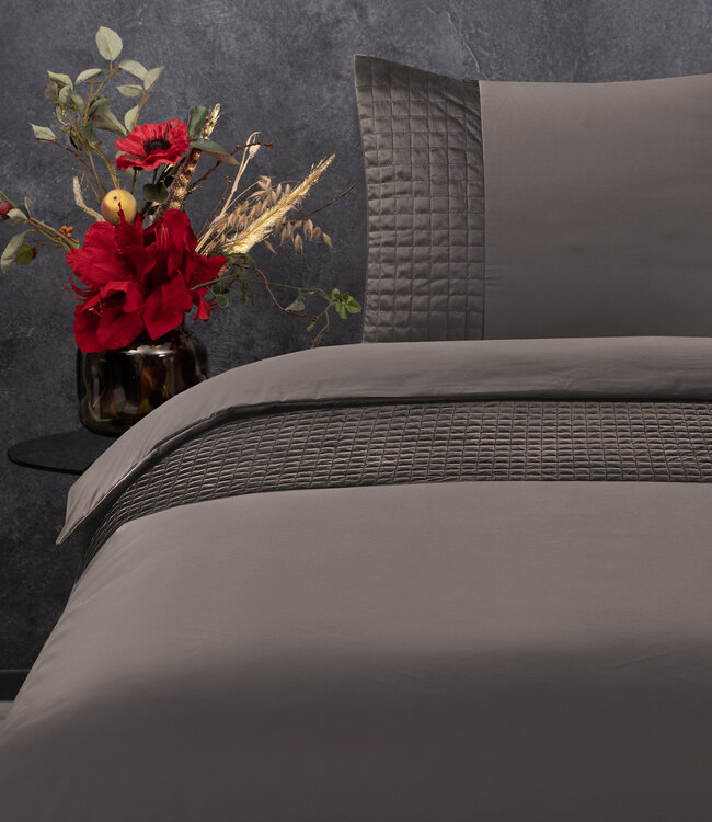 Fluwelen band taupe 240 x 220 cm