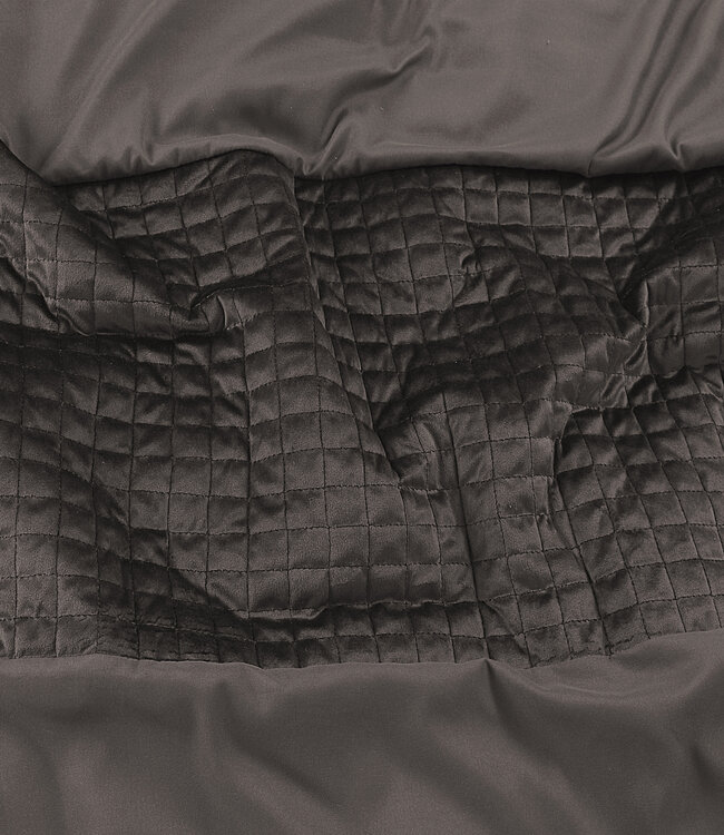 Fluwelen band taupe 240 x 220 cm