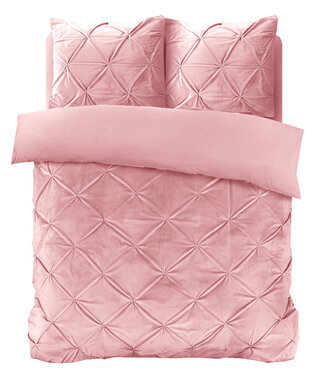 Sleeptime Fluwelen Pintuck Roze 200 x 200/220