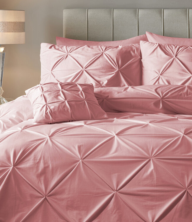 Fluwelen Pintuck Roze 200 x 200/220