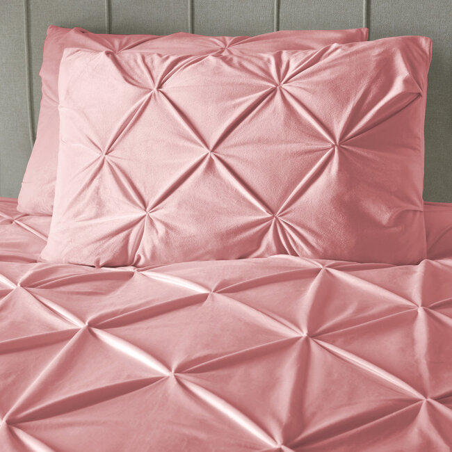 Fluwelen Pintuck Roze 200 x 200/220