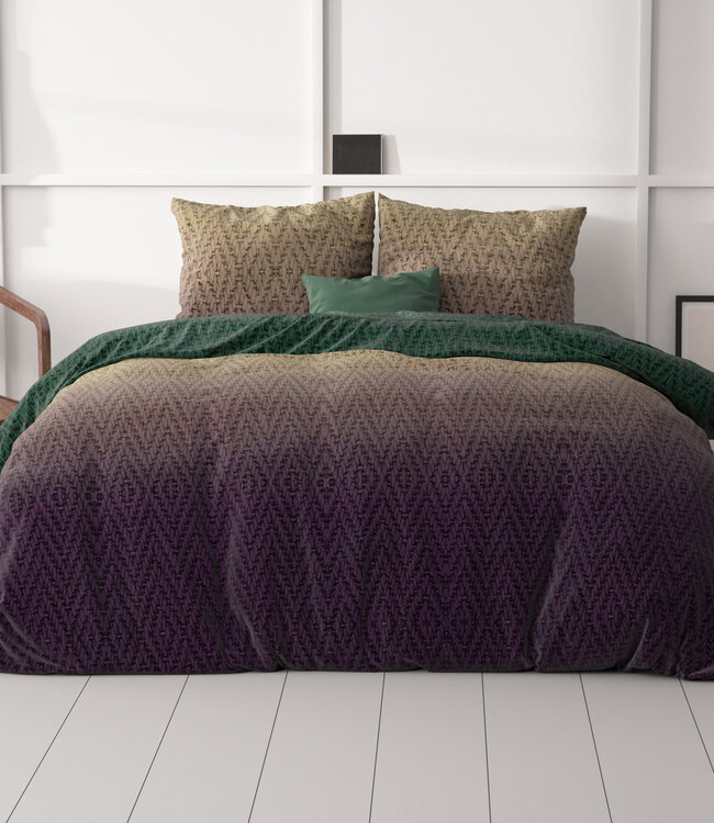 Warme gebreide deken bruin 200 x 200/220