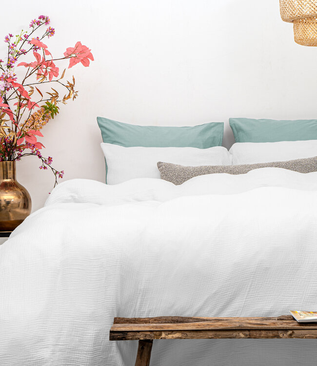 Mousseline wit 140 x 220