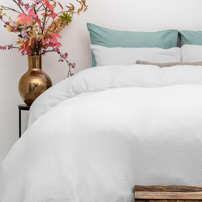 Mousseline wit 140 x 220