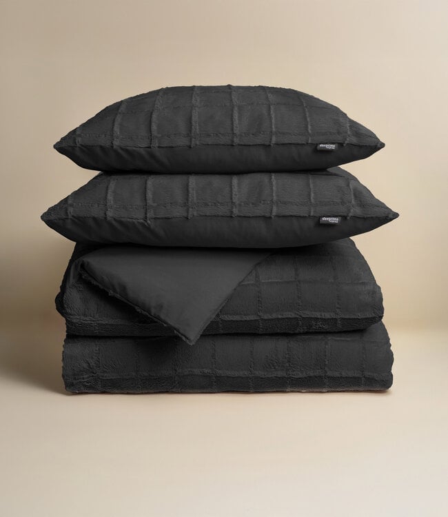 Imitatiebont geruit Zwart 240x200/220