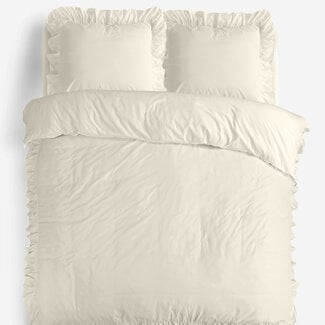 Sleeptime Rüschen creme 200 × 200/220 - Bettbezug