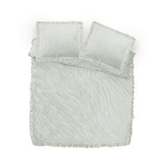 Sleeptime Fluwelen ruches wit 200 x 220