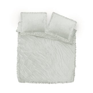 Sleeptime Velvet ruffles white 200 × 220 - Duvet Cover