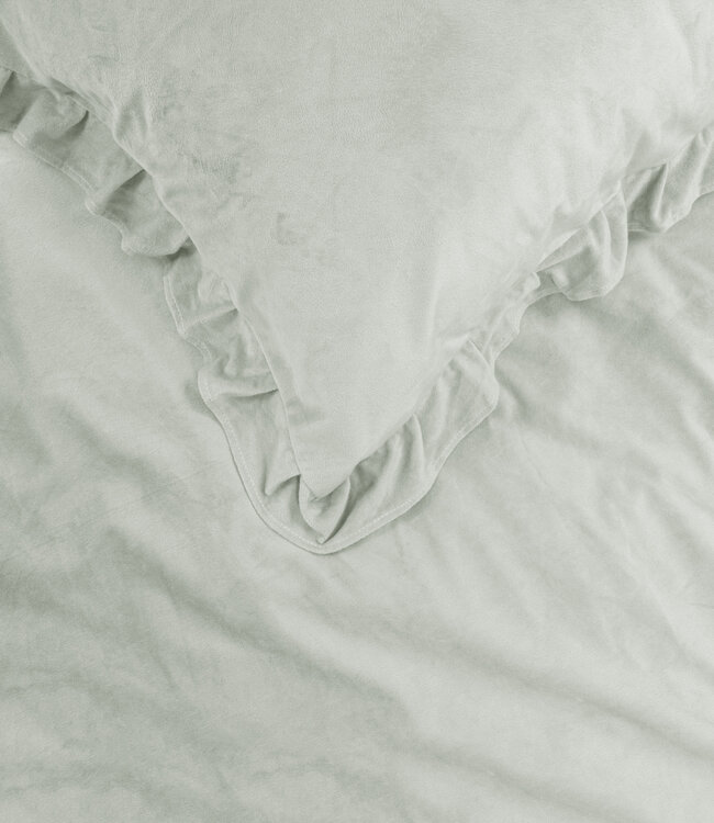 Fluwelen ruches wit 200 x 220