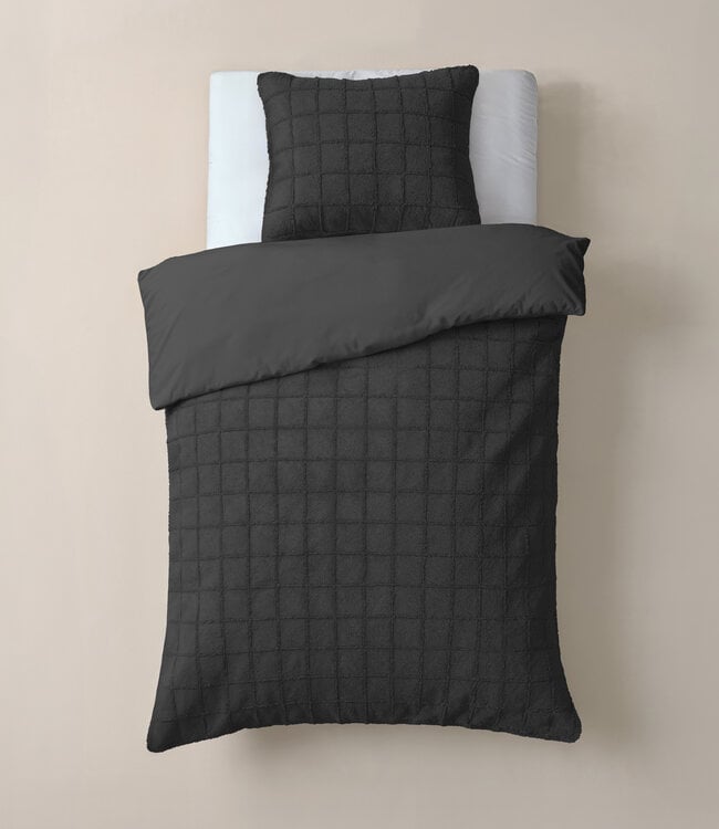 Nepbont geruit zwart 140x200/220