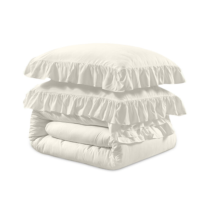 Ruffles crème 200 x 200/220
