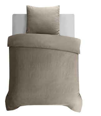 Sleeptime Bladeren 3D Taupe/Grijs 140 x 200/220