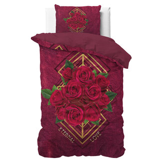 Sleeptime Ewige Liebe Rot 140 × 200/220 - Bettbezug