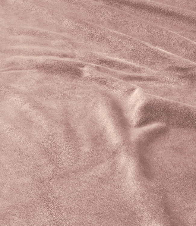 Fluwelen ruches oudroze 200 x 220