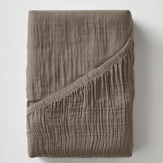 Dreamhouse Muslin taupe 160 × 200 + 30 - Fitted Sheet