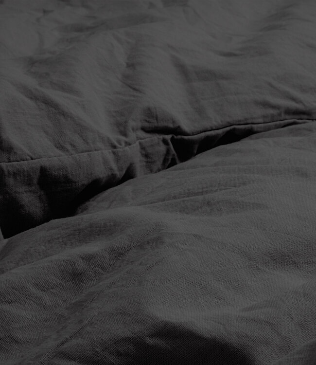 Stonewashed antraciet 140 x 220