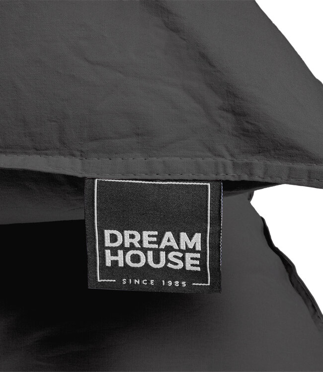 Stonewashed antraciet 140 x 220