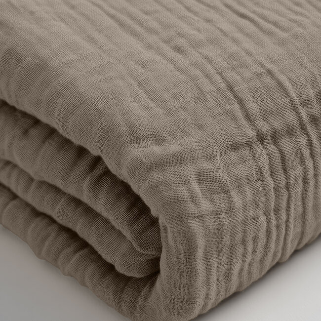 Mousseline taupe 160 x 200 + 30