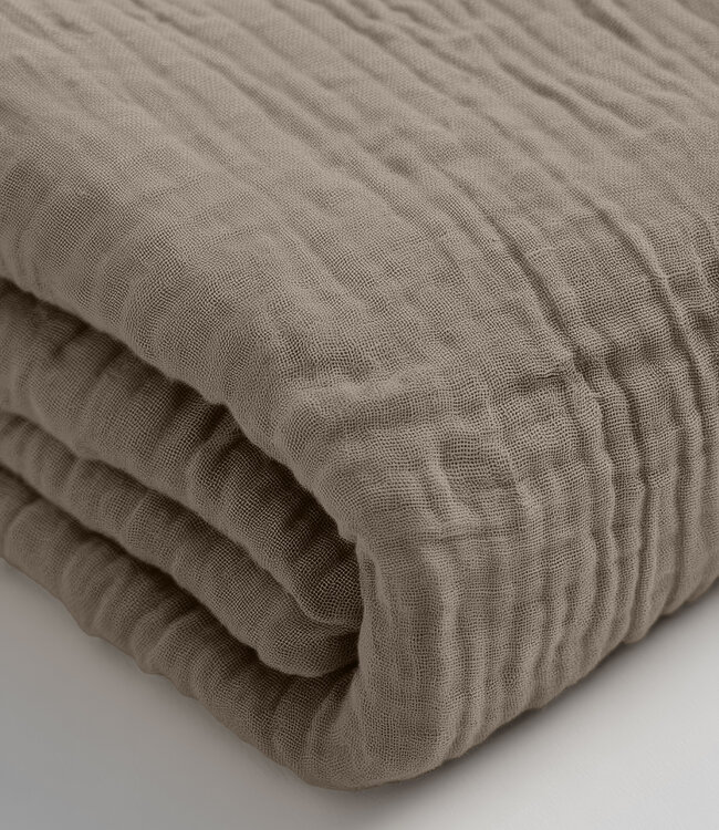Mousseline taupe 160 x 200 + 30