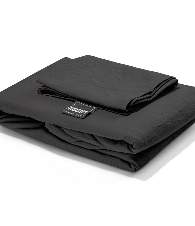 Stonewashed antraciet 140 x 220