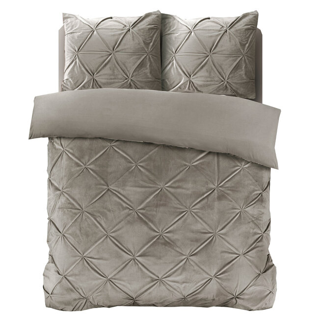 Fluweel pintuck zand 200 x 200/220